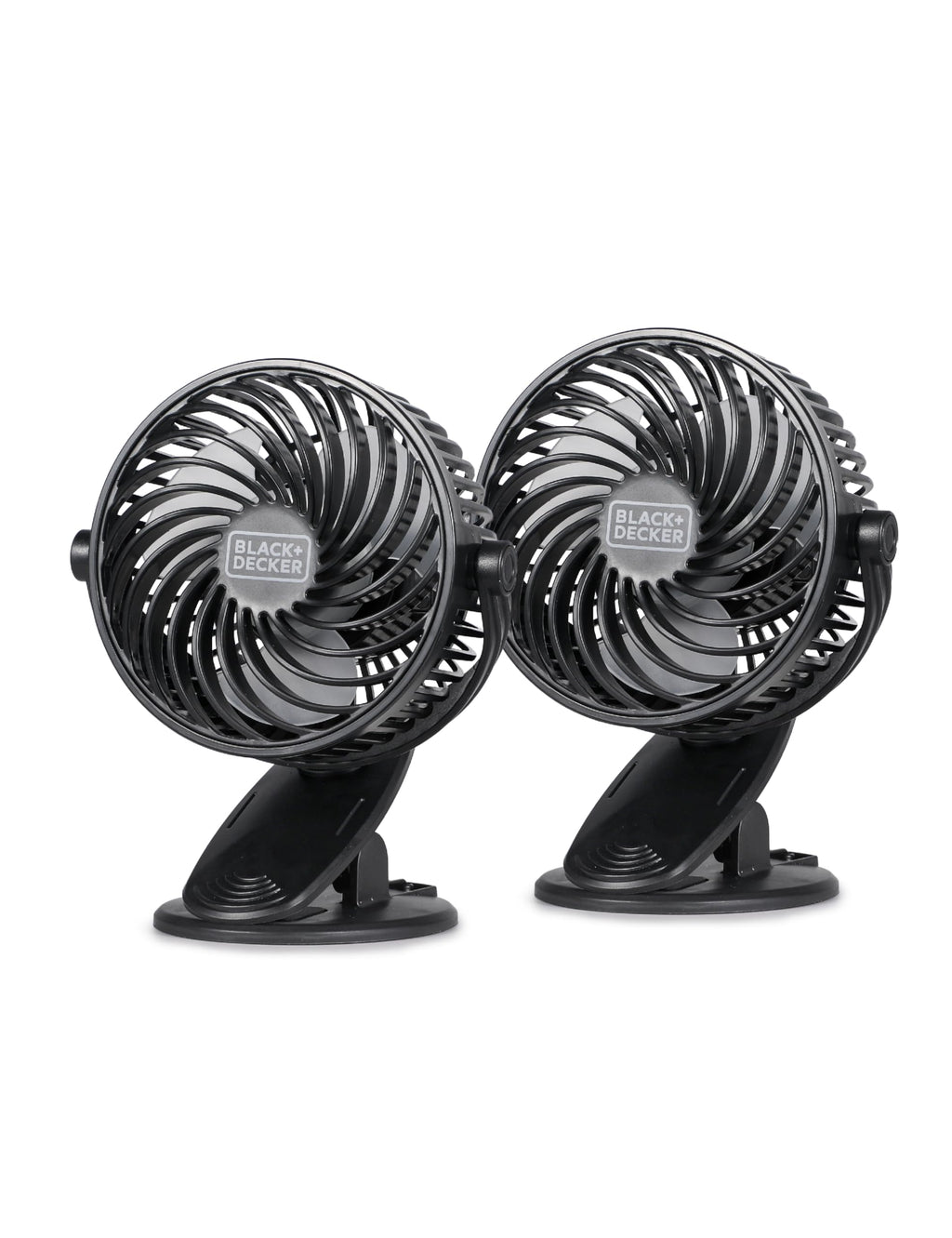 BLACK+DECKER Dual-Use 4" Desk & Clip Fan 2-Pack